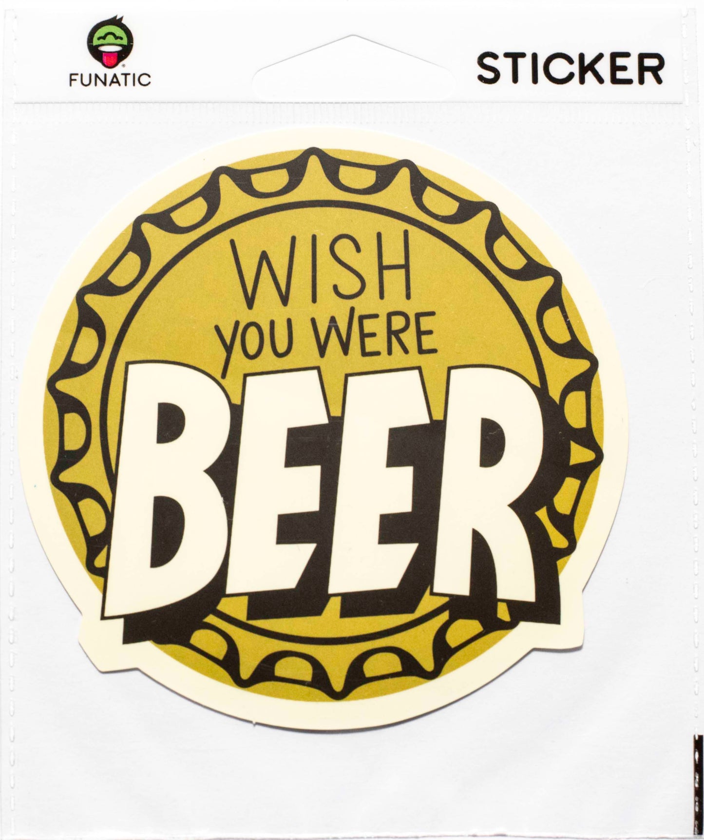 Wish You Were Beer Sticker