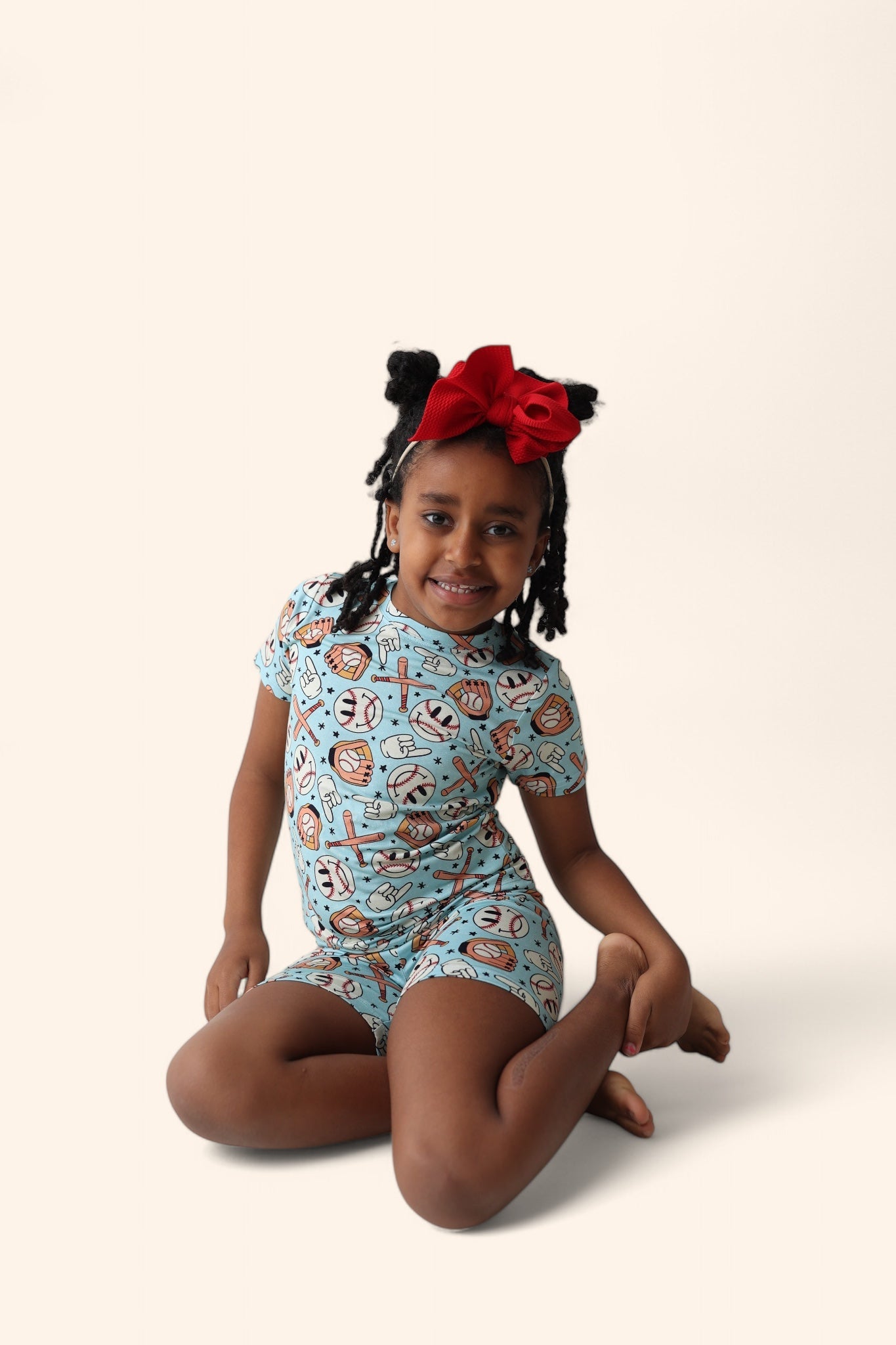 BASEBALL SMILEY DREAM SHORT SET