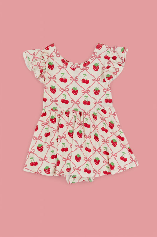 CHERRY BOW BERRY DREAM BODYSUIT DRESS