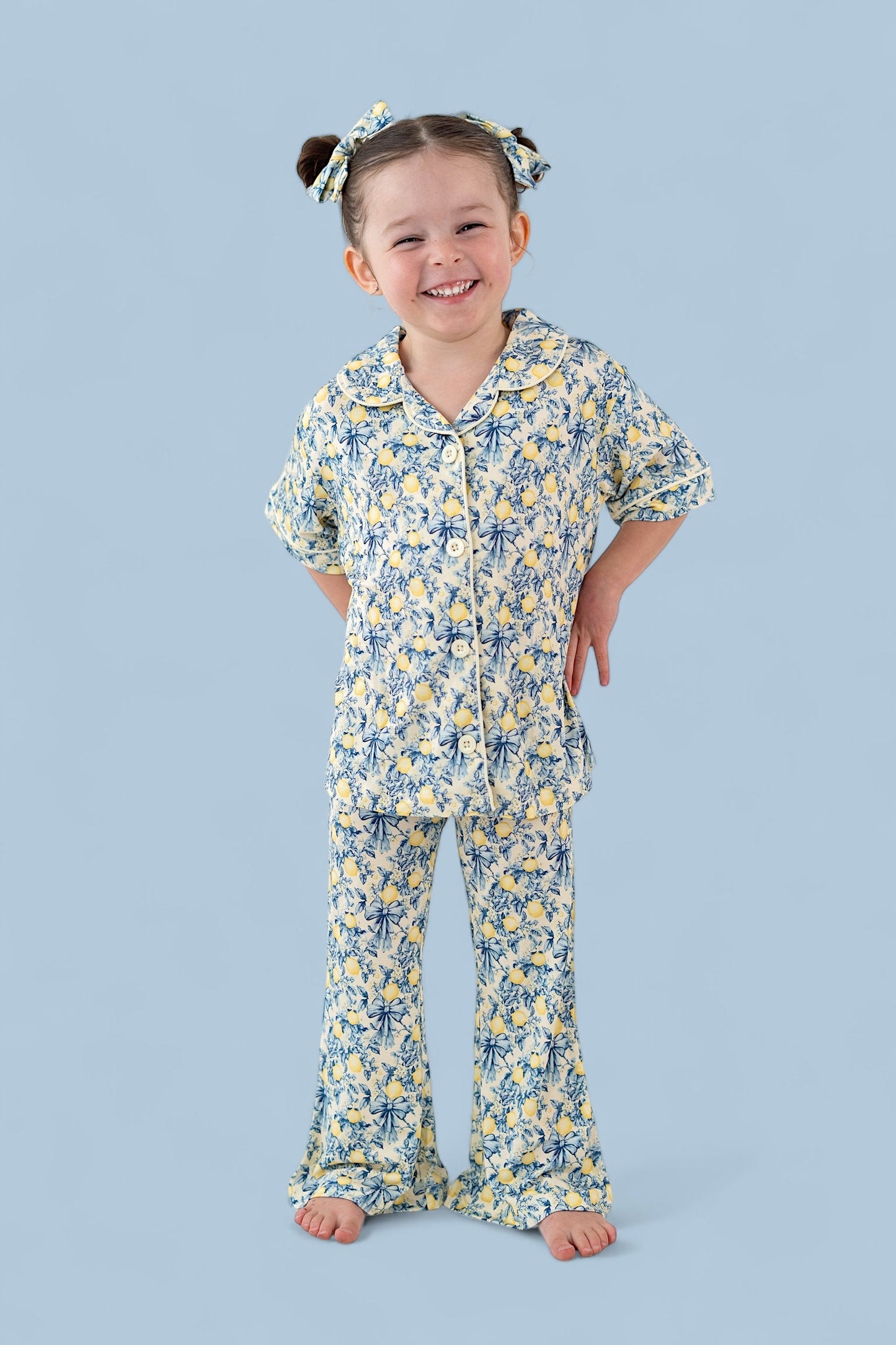 VINTAGE CITRUS TOILE DREAM GIRL'S FLARE SET