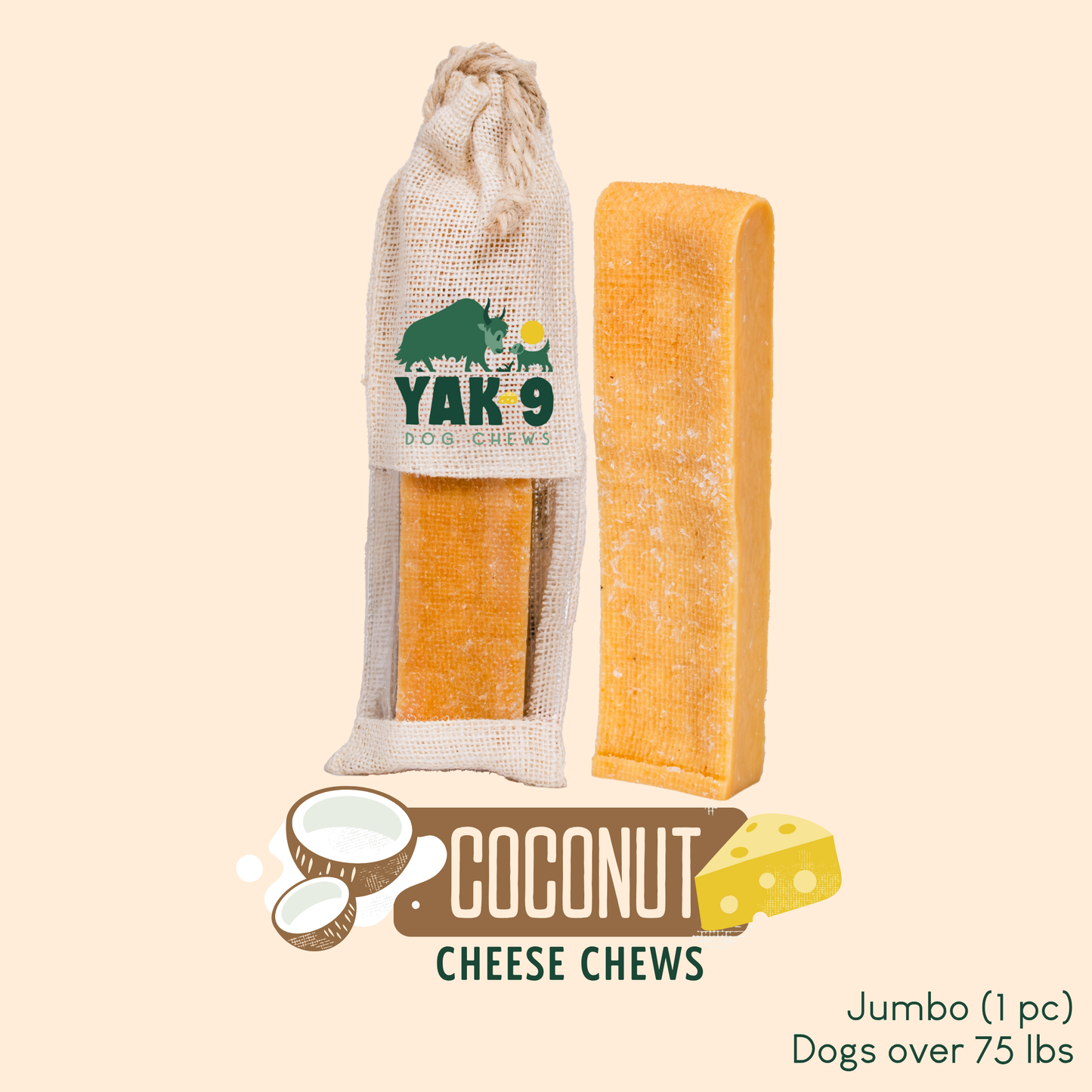 Coconut Yak Milk Chews for Dogs