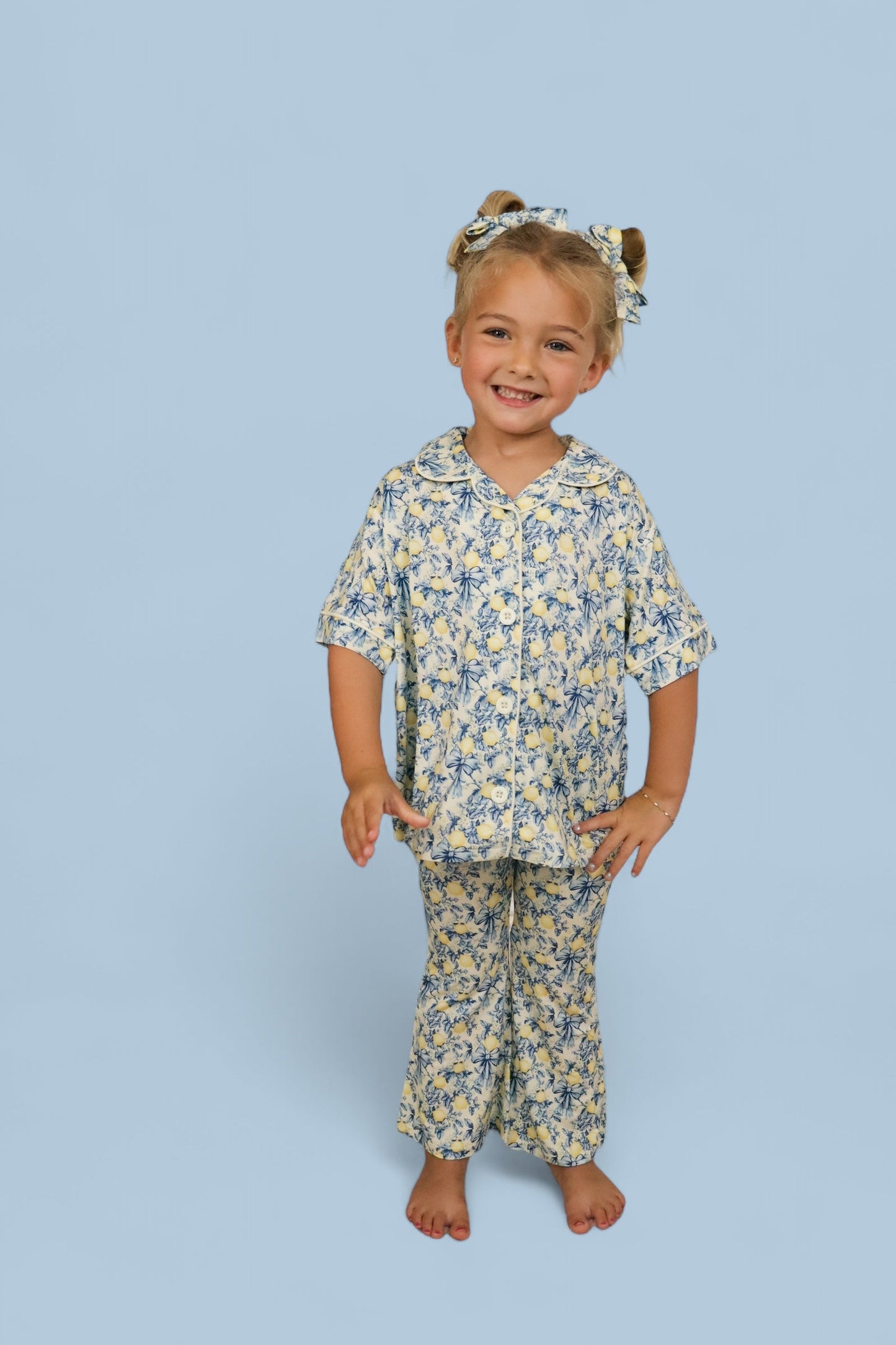 VINTAGE CITRUS TOILE DREAM GIRL'S FLARE SET