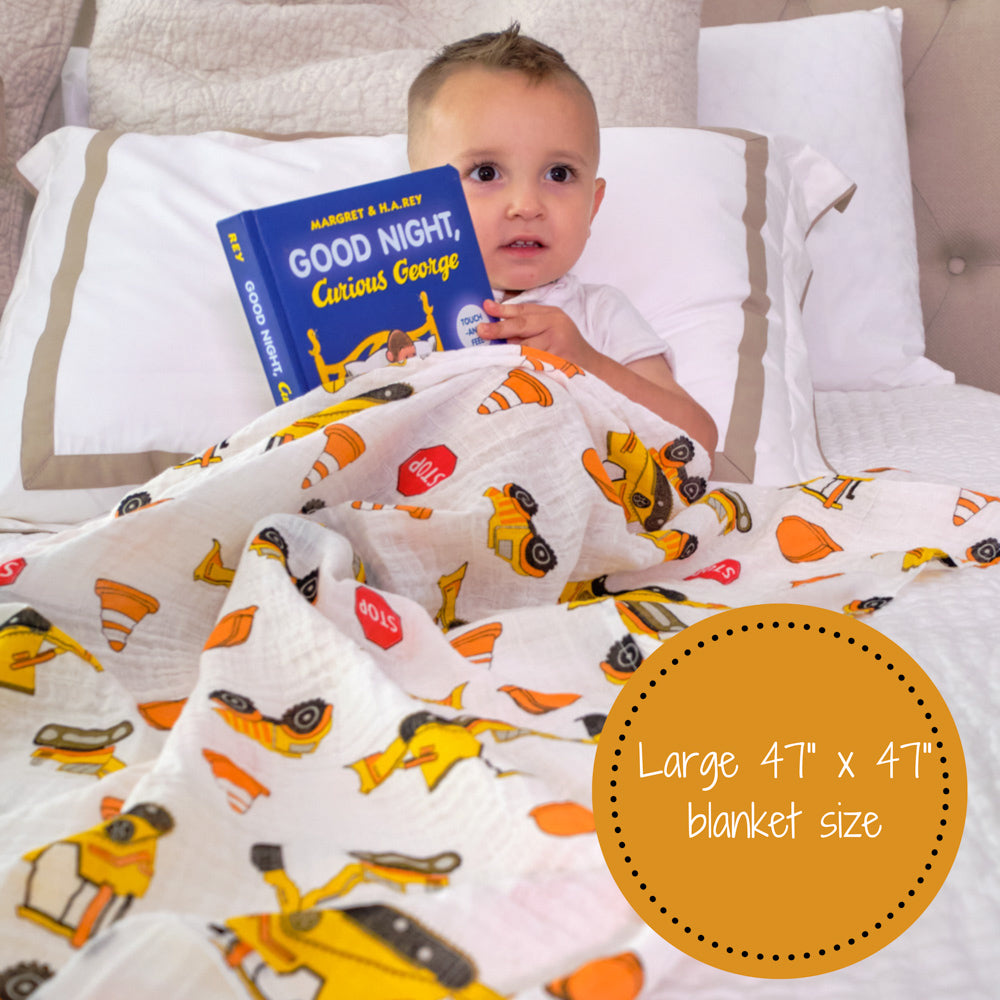 Under Construction Baby Muslin Swaddle Blanket