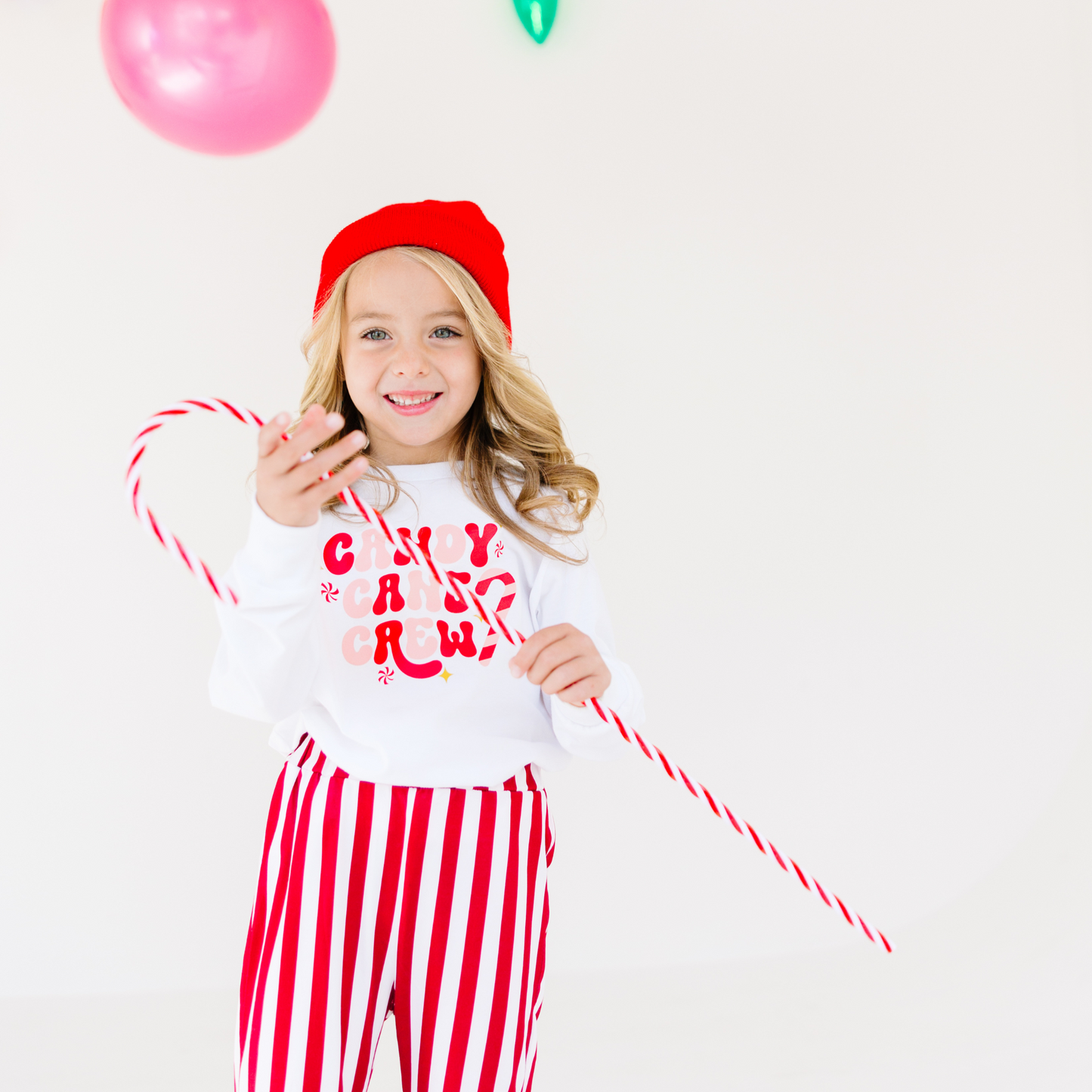 Candy Cane Crew Sweater