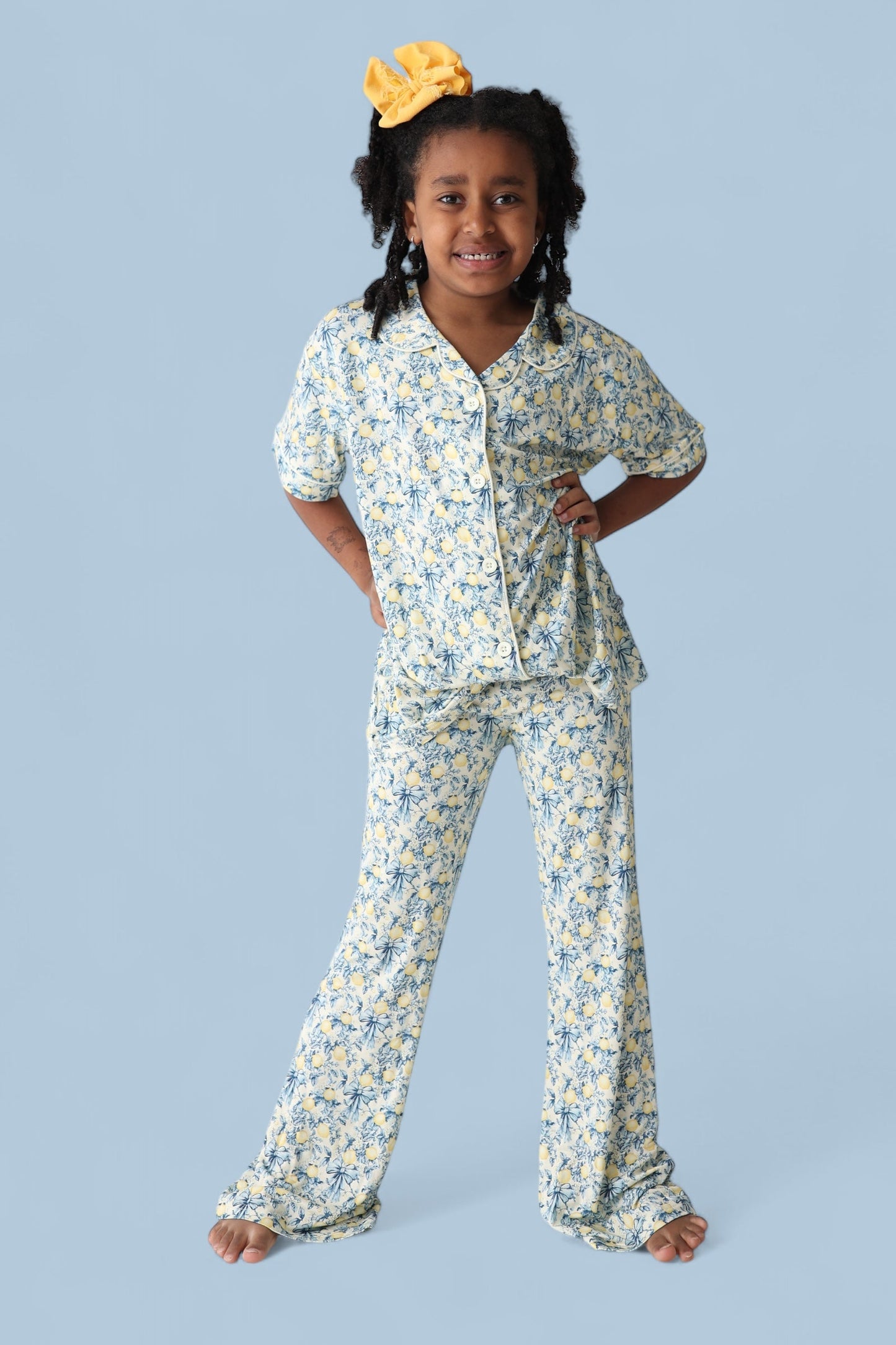 VINTAGE CITRUS TOILE DREAM GIRL'S FLARE SET