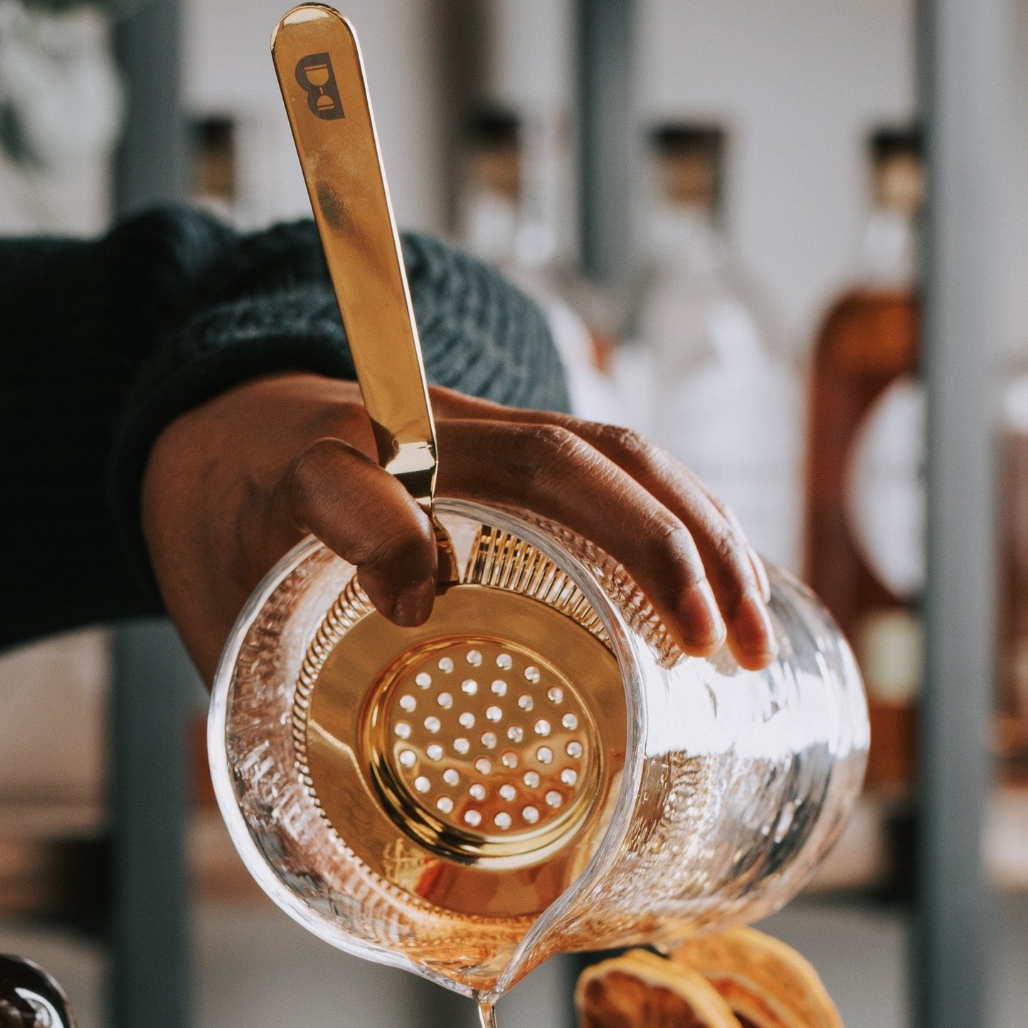 Deluxe Antique-Style Cocktail Strainer