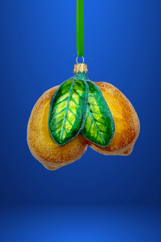 Amalfi Lemon Cluster Polish Glass Ornament