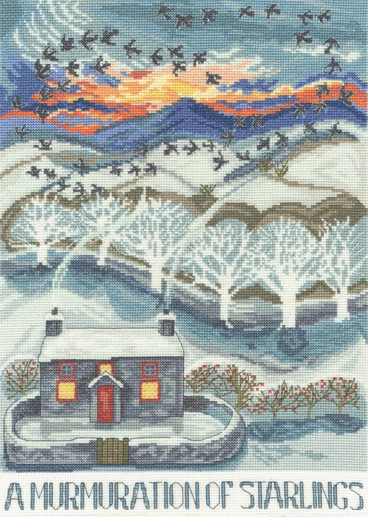 A Murmuration of Starlings Counted Cross Stitch Kit by Bothy Threads XDD11