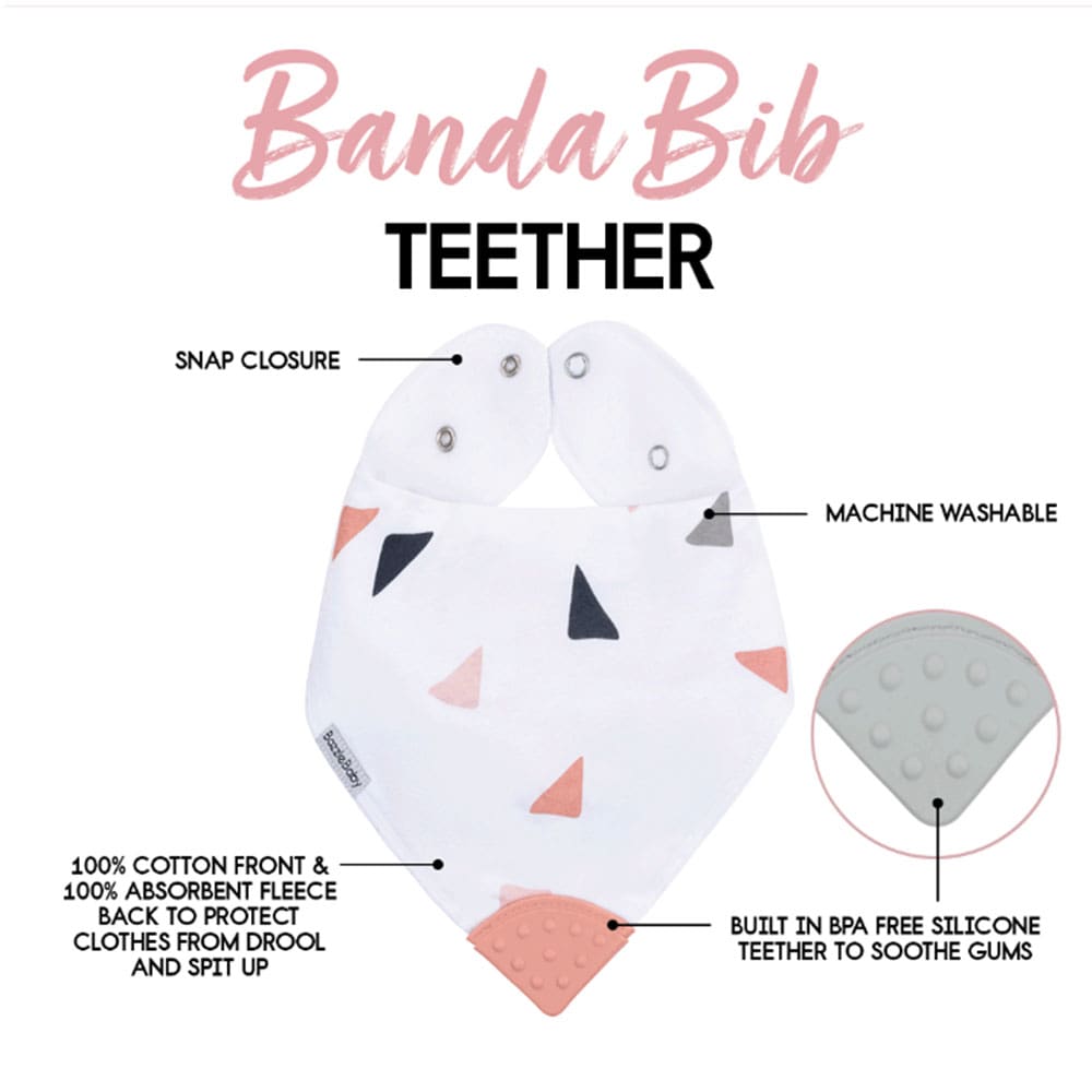 Banda Bib with Teether Attached  - Various Colors