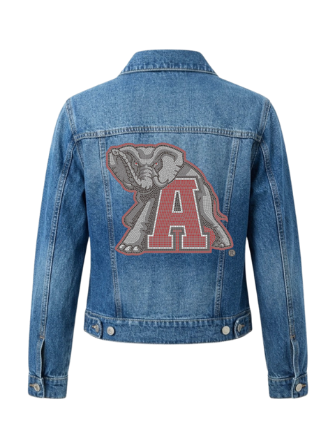 University of Alabama Big Al Block A Blue Denim Jacket