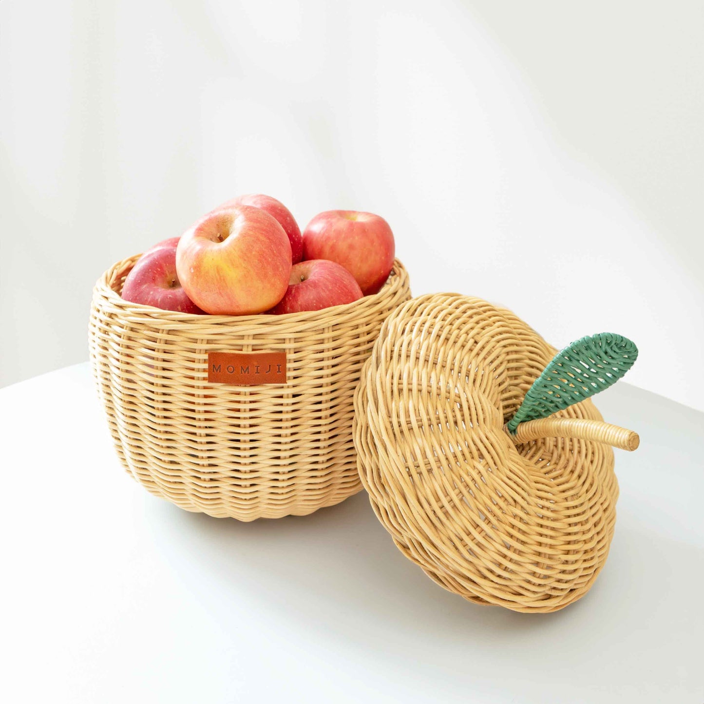 Apple Rattan Storage Basket Natural - Small