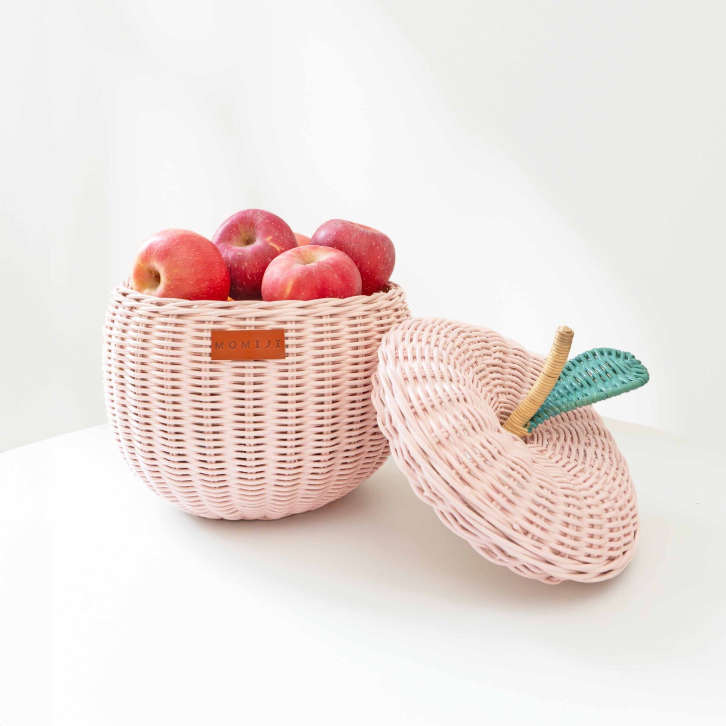 Apple Rattan Storage Basket Pink - Small