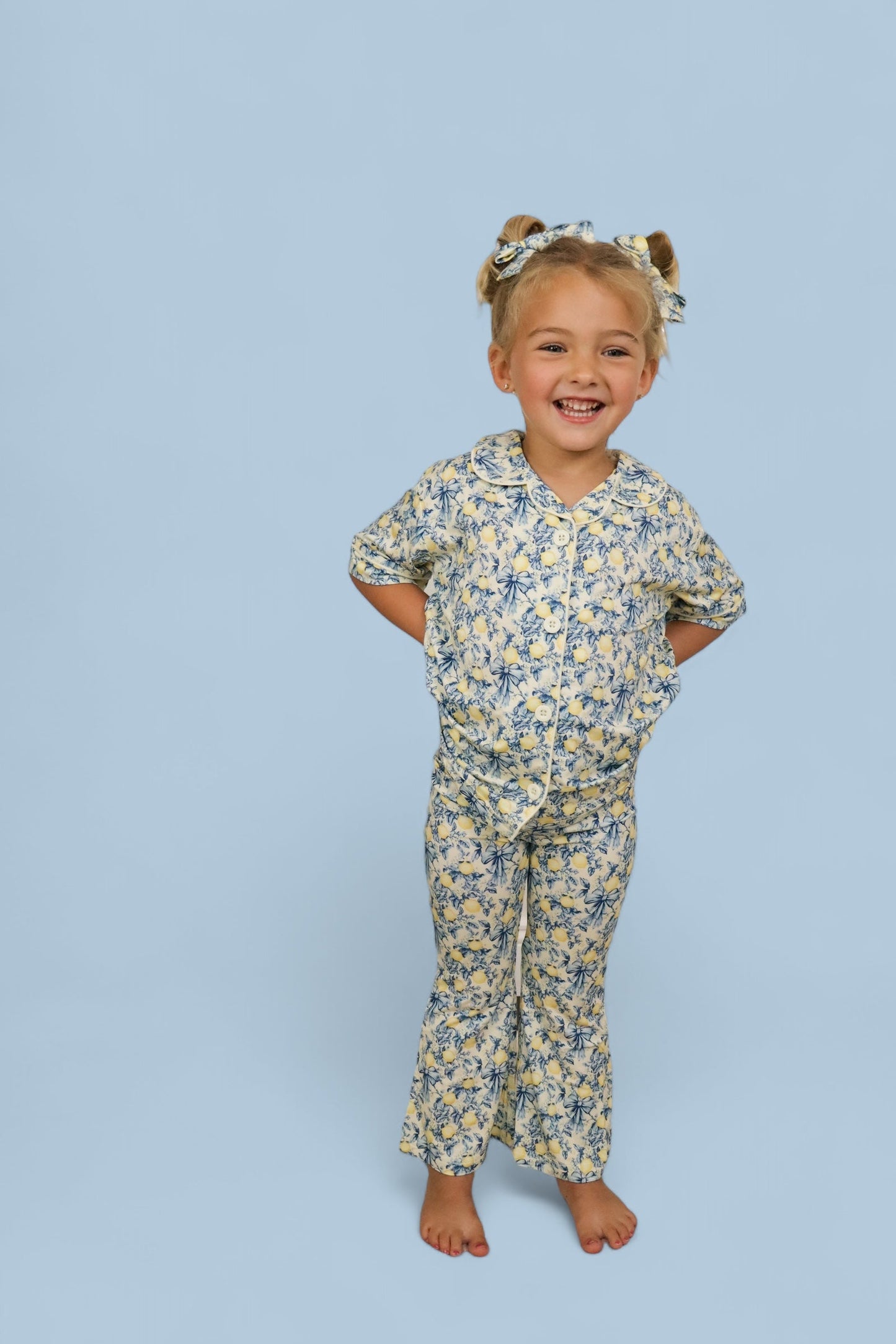 VINTAGE CITRUS TOILE DREAM GIRL'S FLARE SET