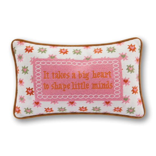 Big Heart Needlepoint Pillow
