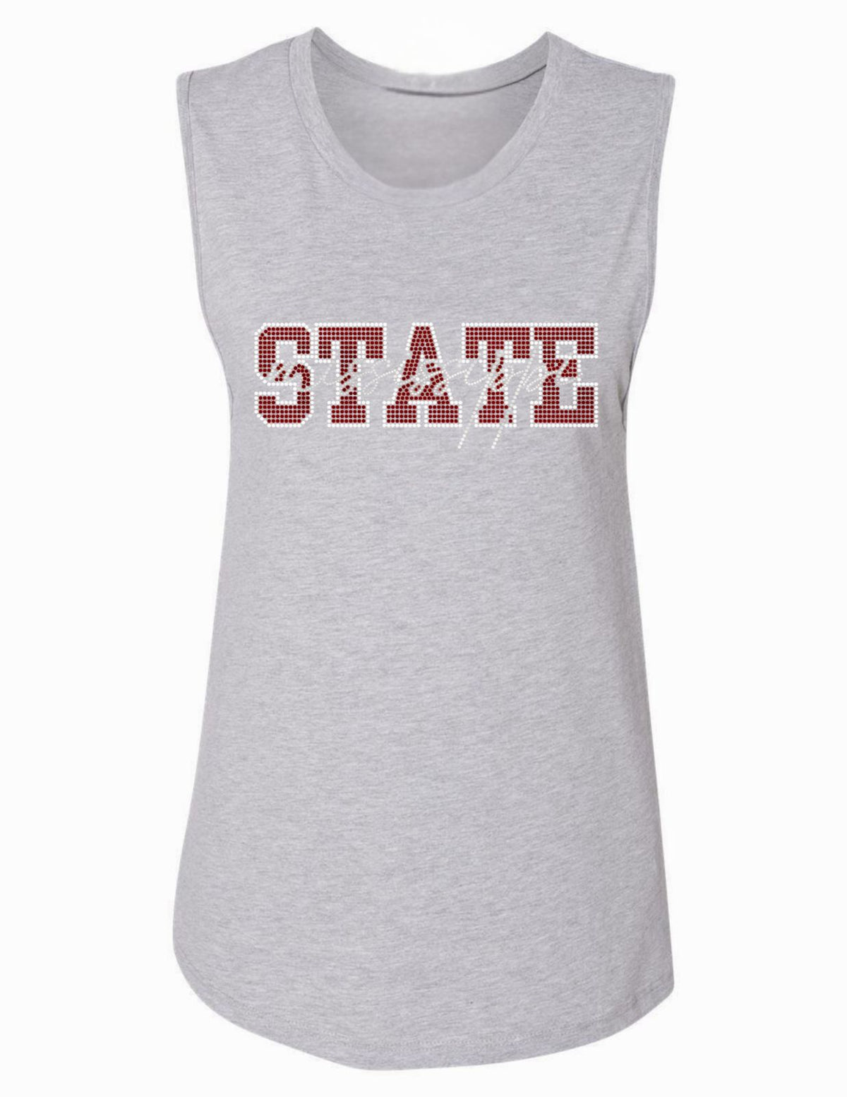 Mississippi State Script Gray Tank Top