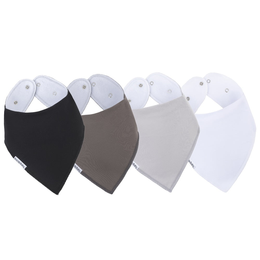 Bazzle Baby Bandana Bib 4-Pack - Various Colors