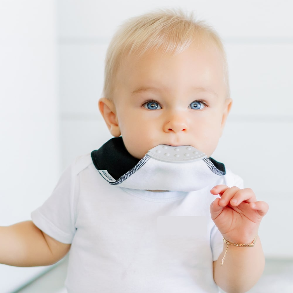 Banda Bib with Teether Attached  - Various Colors