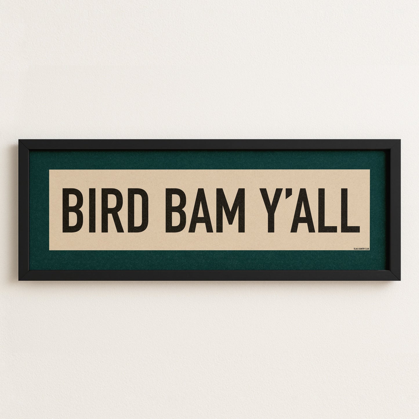 Framed Bird Bam Y'all Mahjong Art Scroll Sign