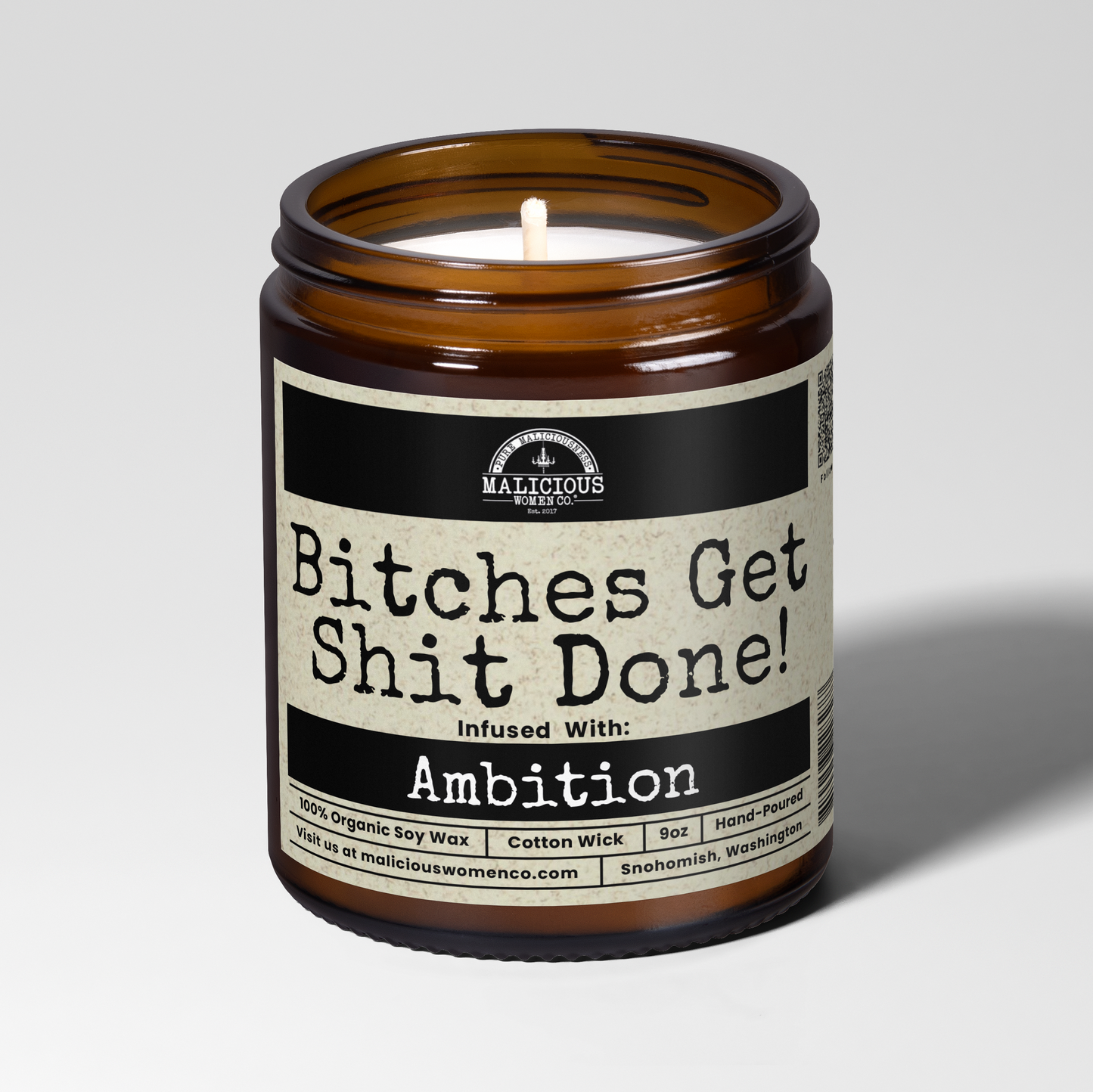 B*tches Get Sh*t Done | Scent: Fresh Baked Bread | 9oz Funny Candle | Malicious Women Co
