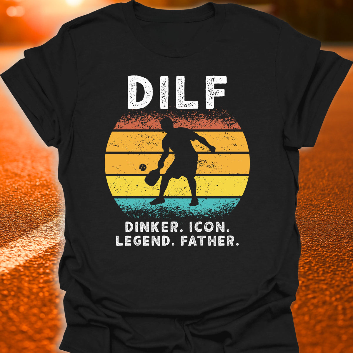 DILF Retro Sunset Silhouette T-Shirt