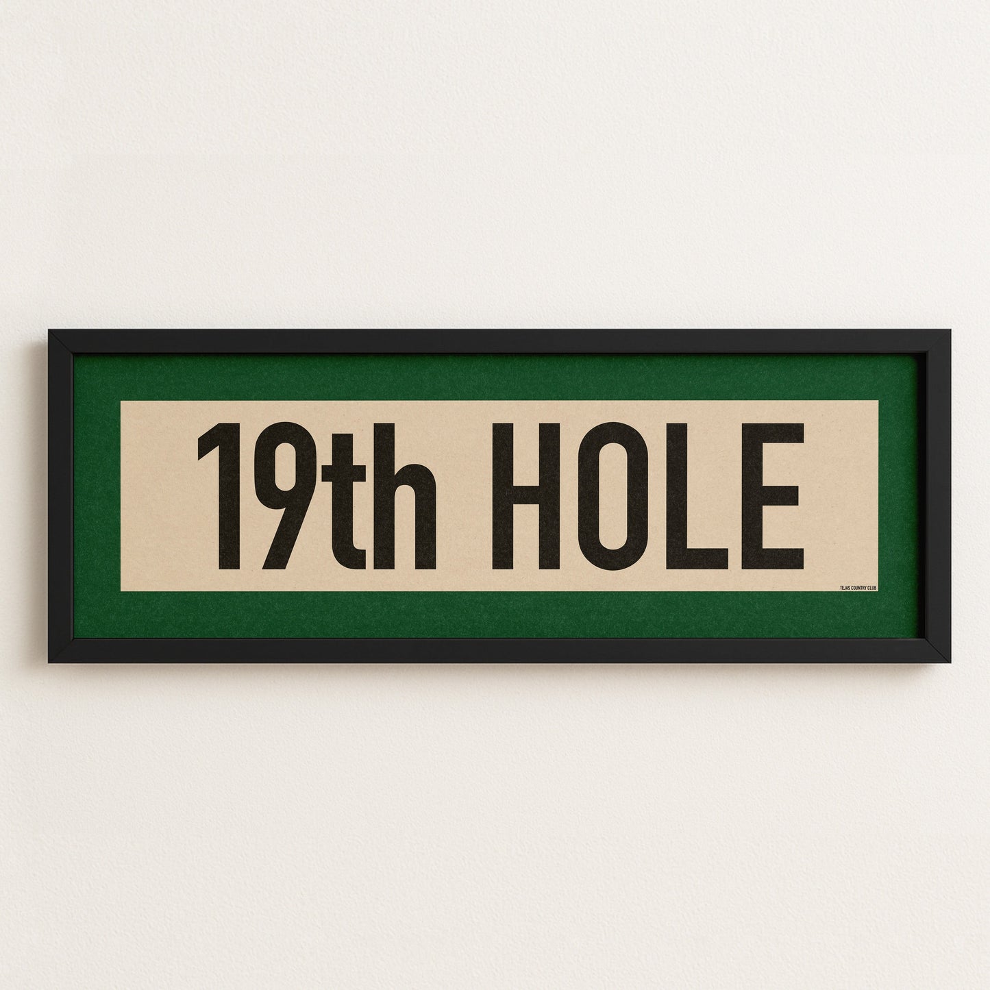 Framed 19th Hole Golf Art Scroll Print