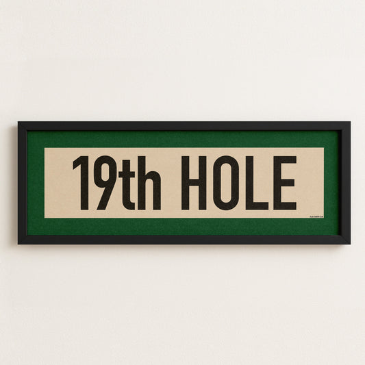 Framed 19th Hole Golf Art Scroll Print