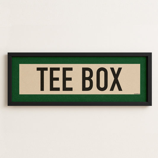 Framed Tee Box Golf Scroll Art