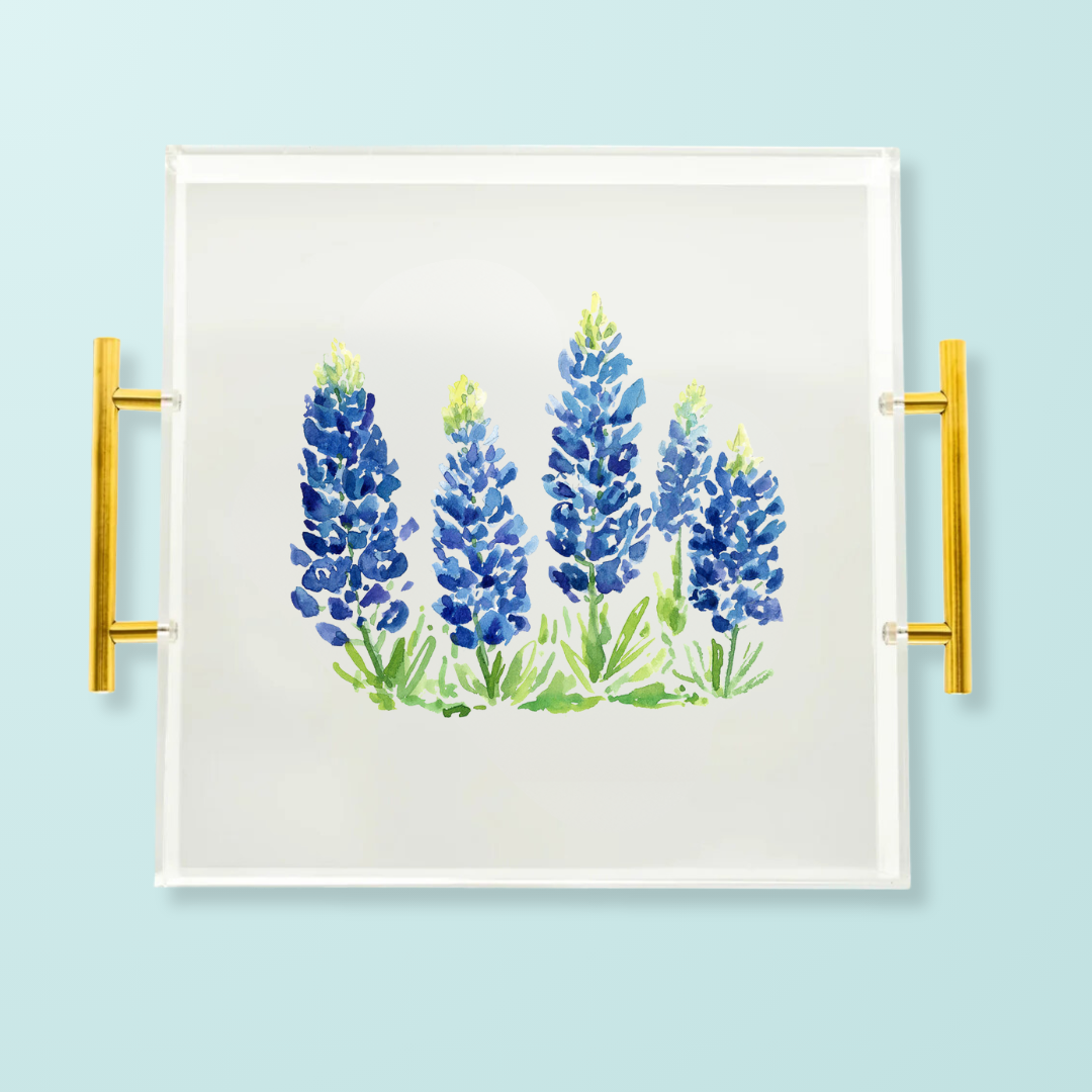 Bluebonnet Fields Acrylic Tray