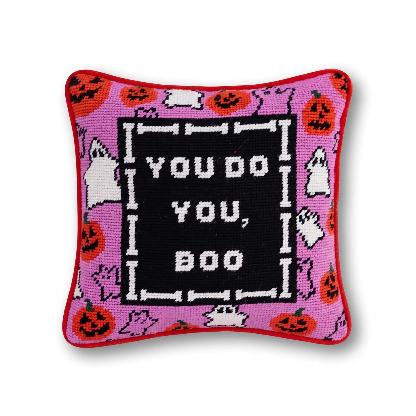 Boo Needlepoint Pillow