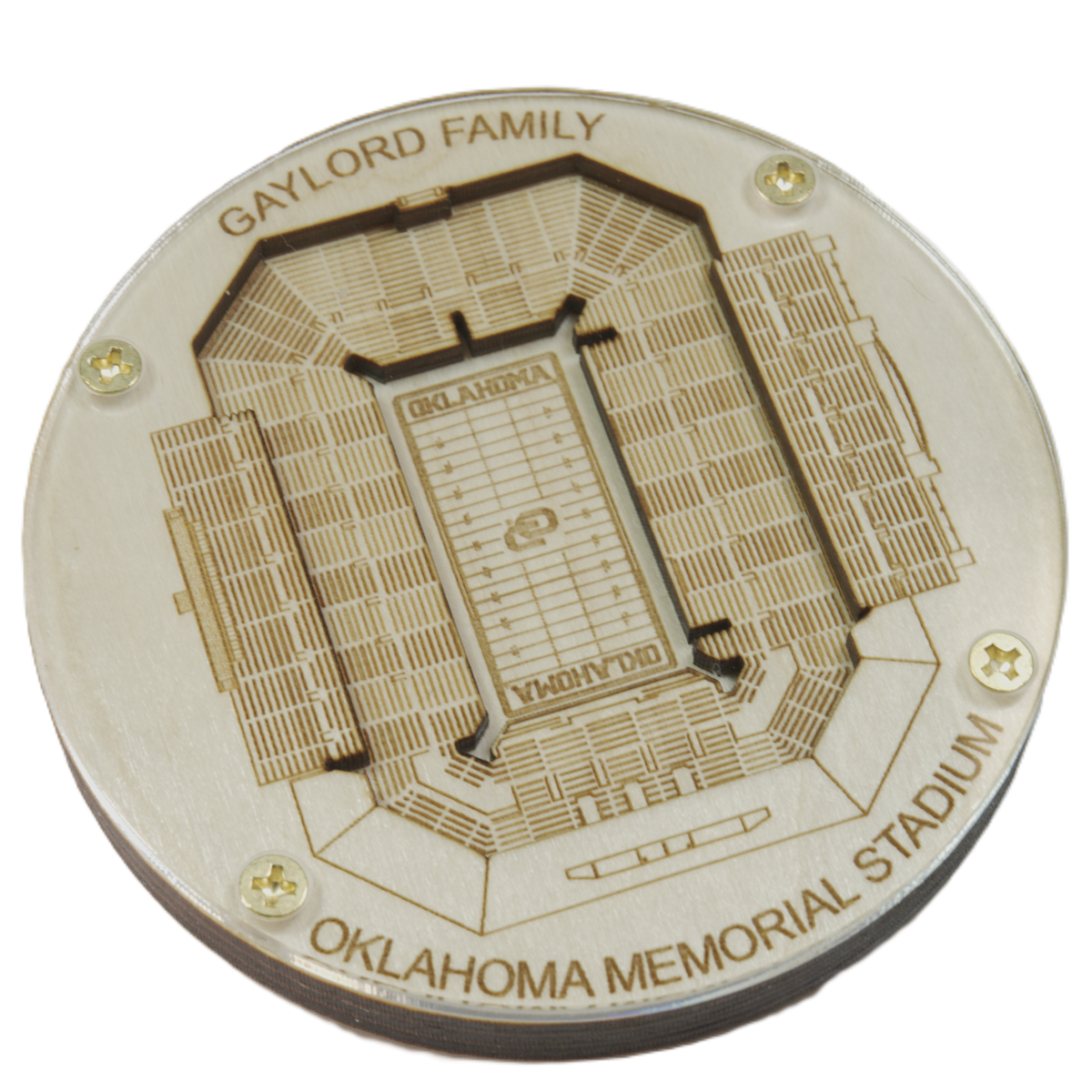 Norman, Oklahoma Coaster Art (Gaylord Family Oklahoma Memorial Stadium)
