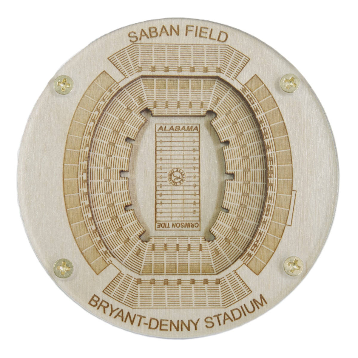 Tuscaloosa, Alabama Coaster Art (Saban Field at Bryant–Denny Stadium)