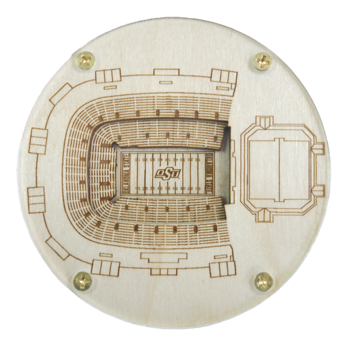Stillwater, Oklahoma Coaster Art (Boone Pickens Stadium)