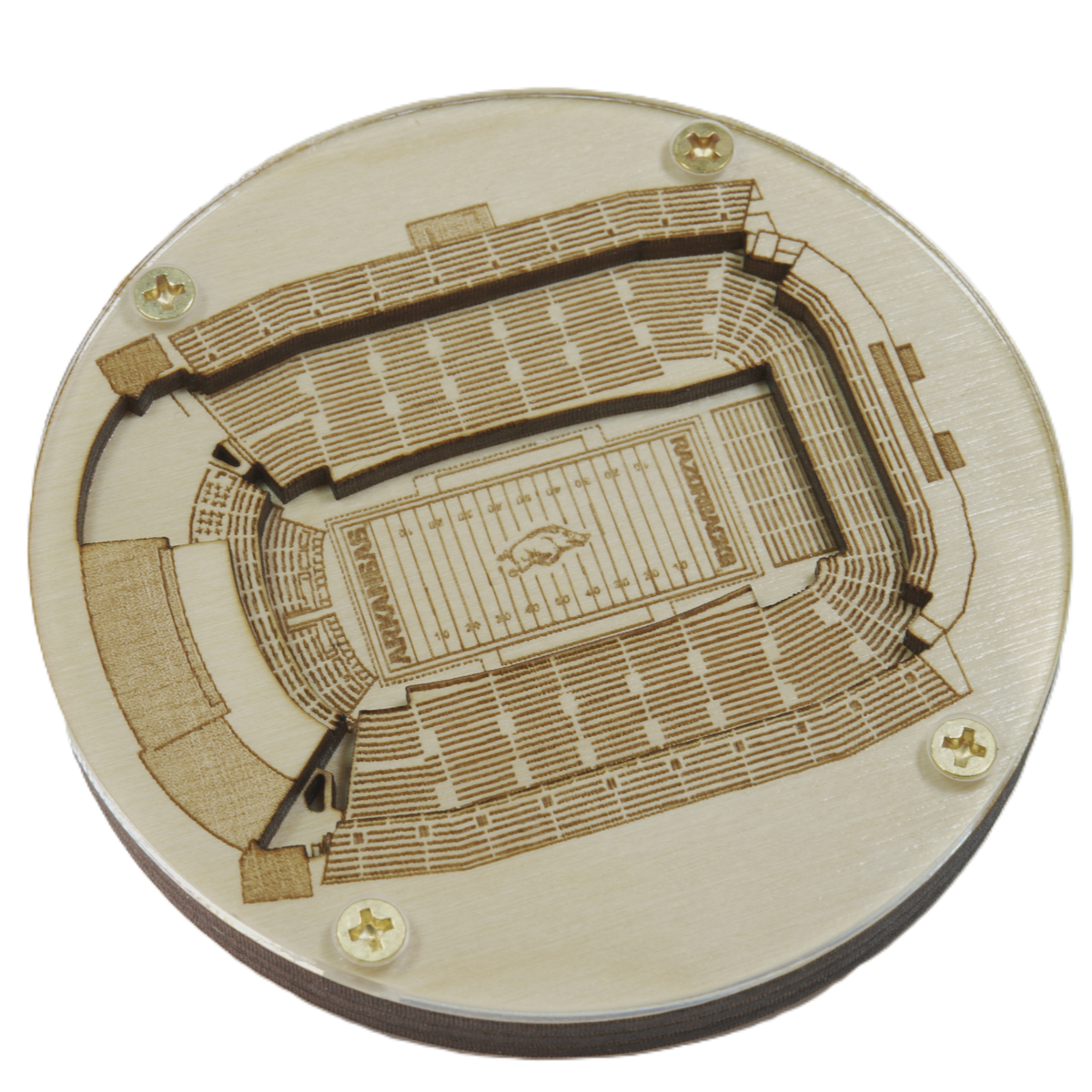 Fayetteville, Arkansas Coaster Art (Donald W. Reynolds Razorback Stadium)