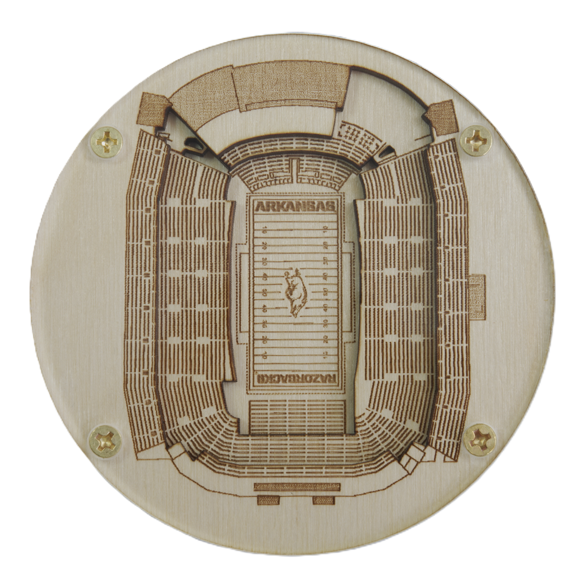 Fayetteville, Arkansas Coaster Art (Donald W. Reynolds Razorback Stadium)