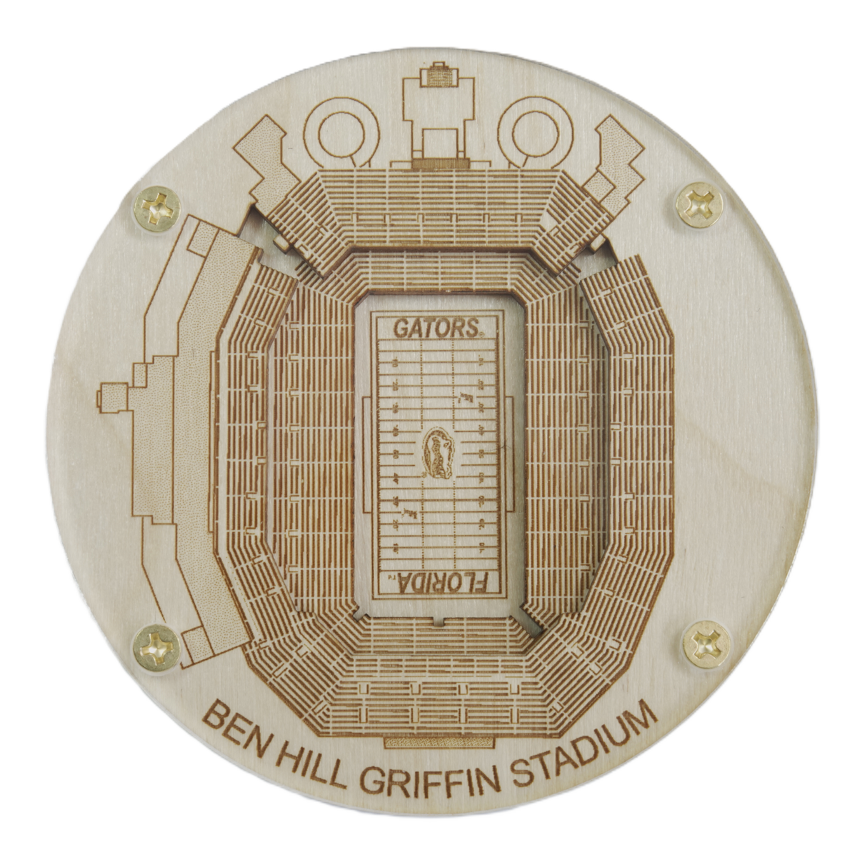 Gainesville, Florida Coaster Art (Ben Hill Griffin Stadium)