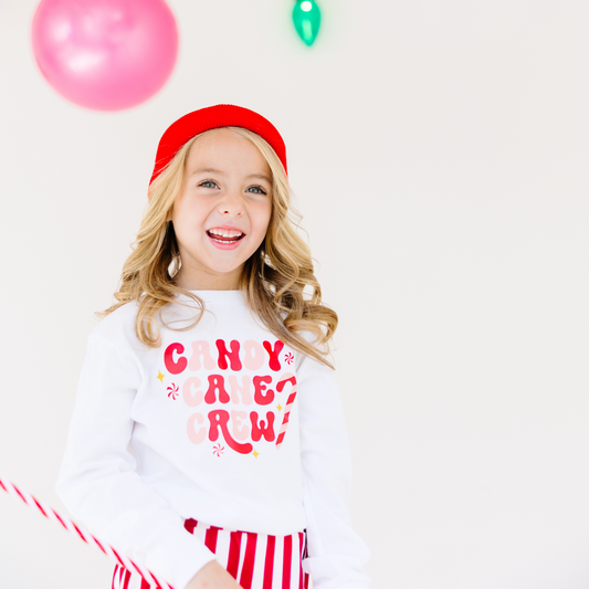 Candy Cane Crew Sweater