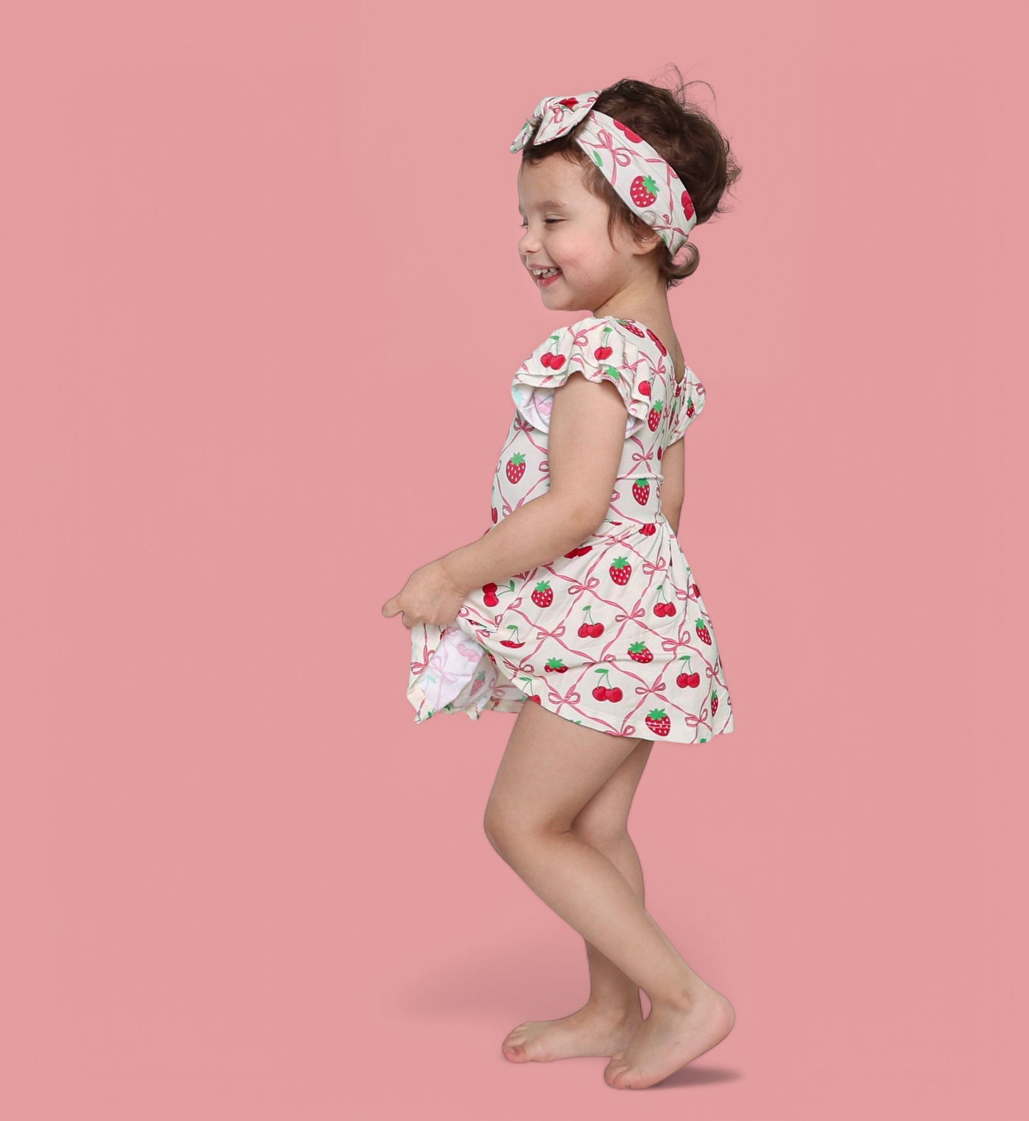 CHERRY BOW BERRY DREAM BODYSUIT DRESS
