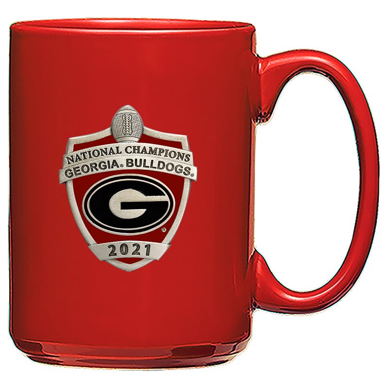 Georgia Bulldogs National Champions 2021 Shield Logo Coffee Mug