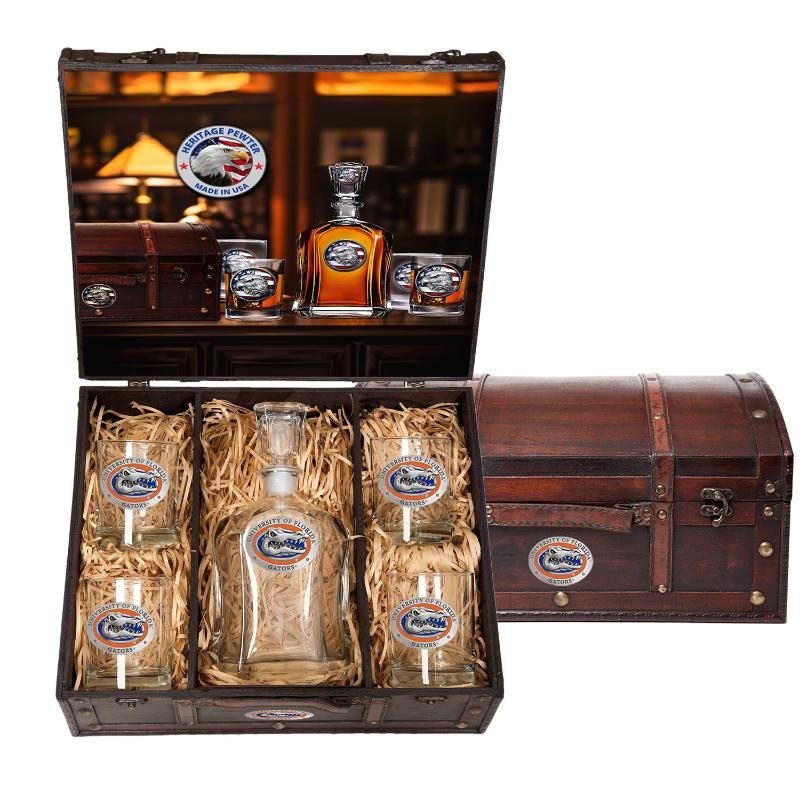 Florida Gators Capitol Decanter Chest Set