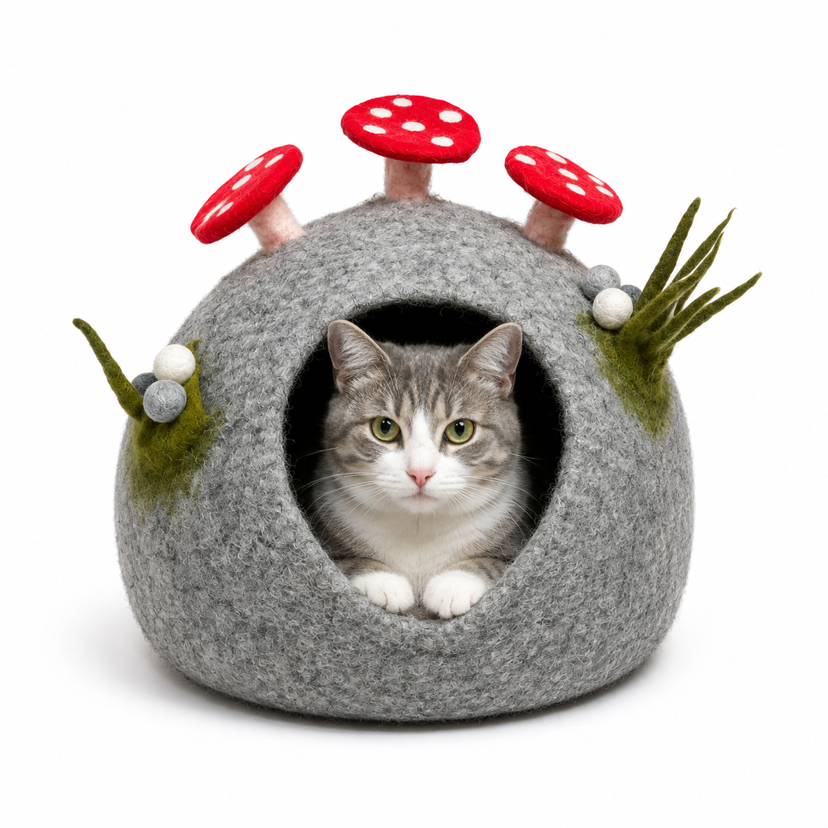 Felt Mushroom Cat Cave