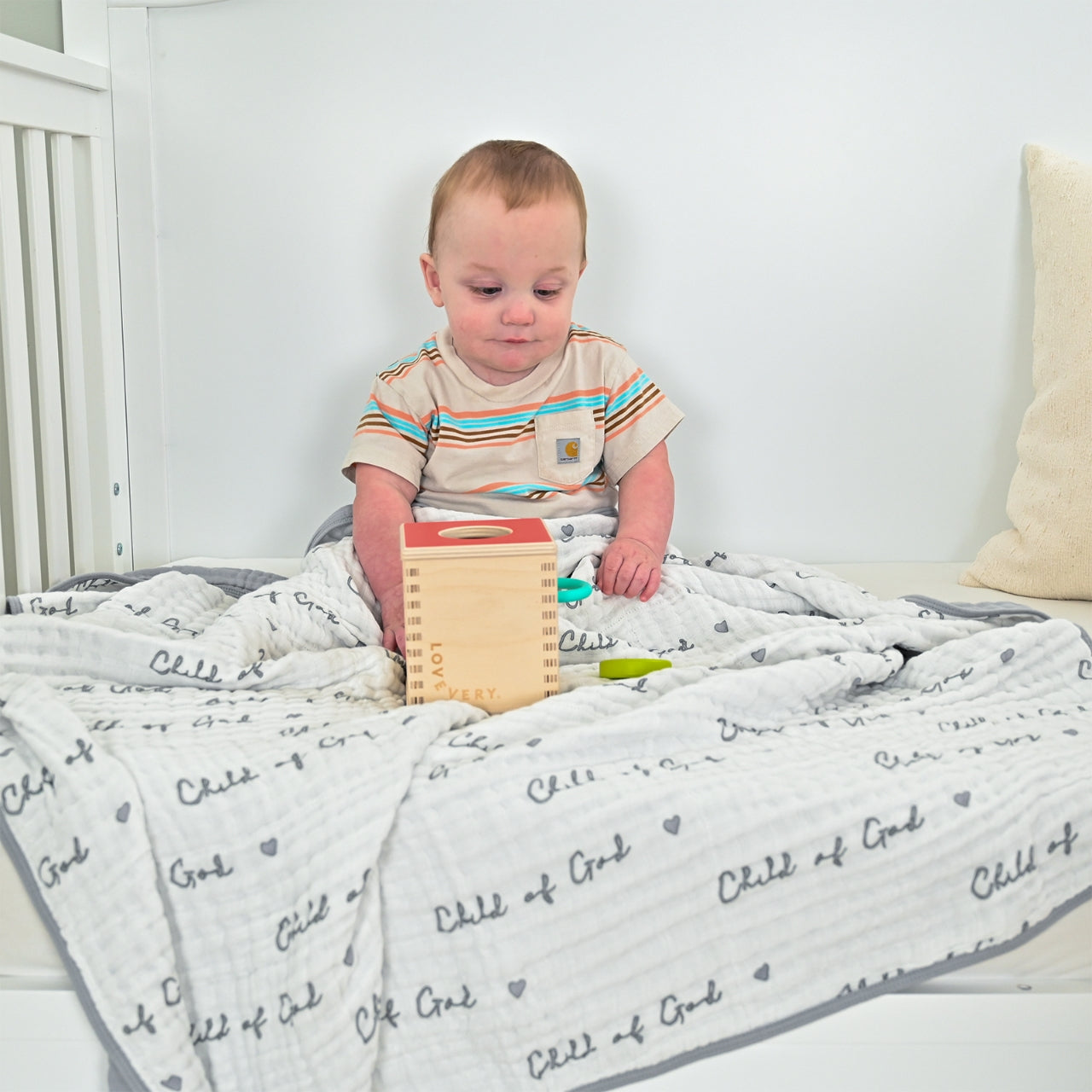 Cotton Muslin Child of God Quilt