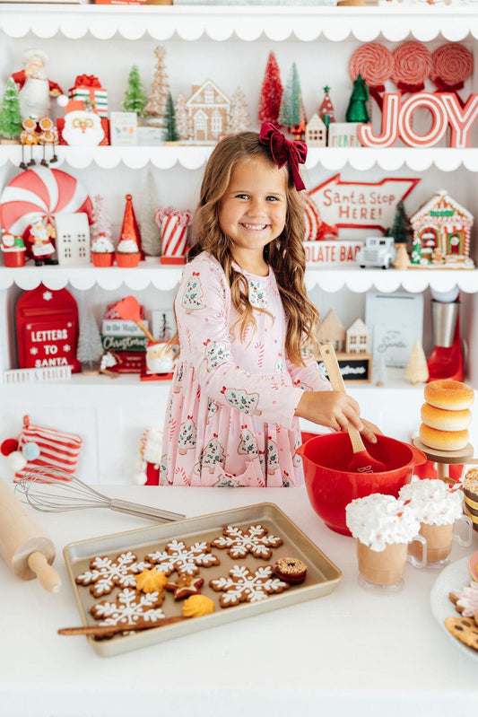 Christmas Cookies L/S Pocket Twirl Dress