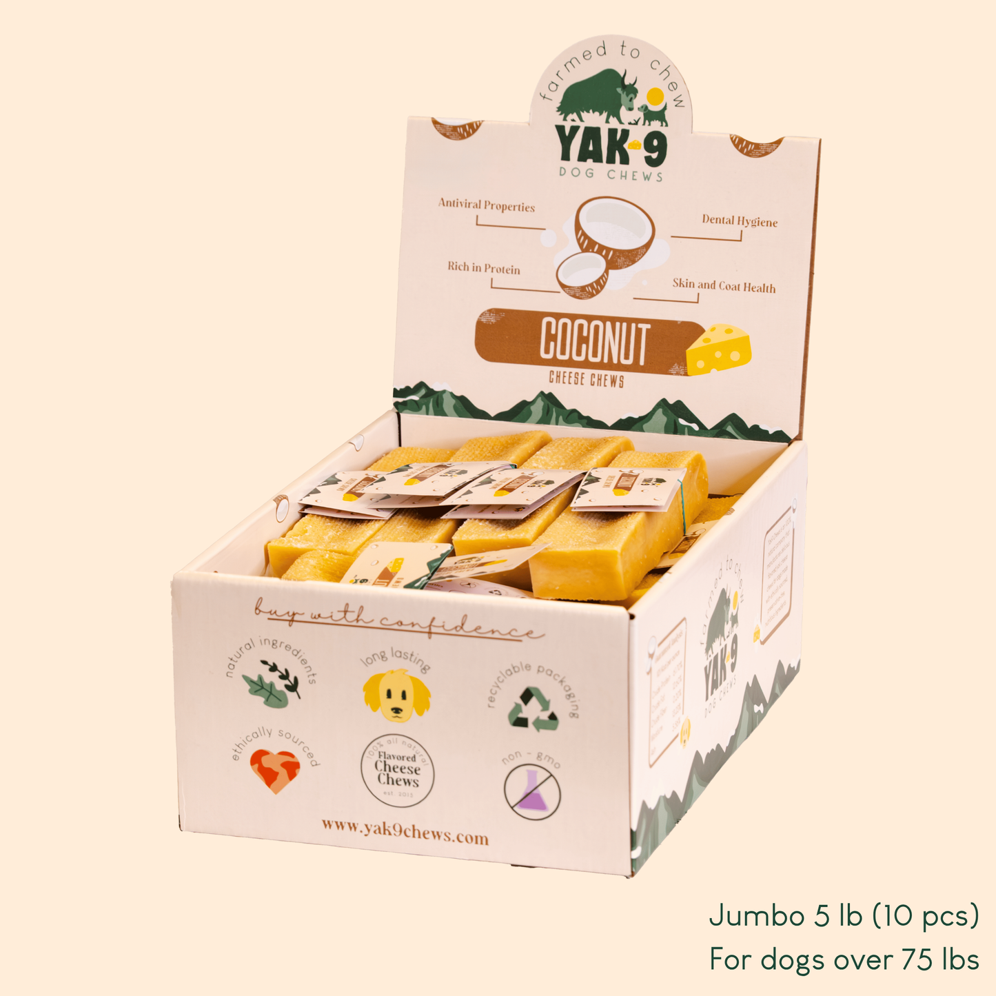 Coconut Yak Milk Chews for Dogs