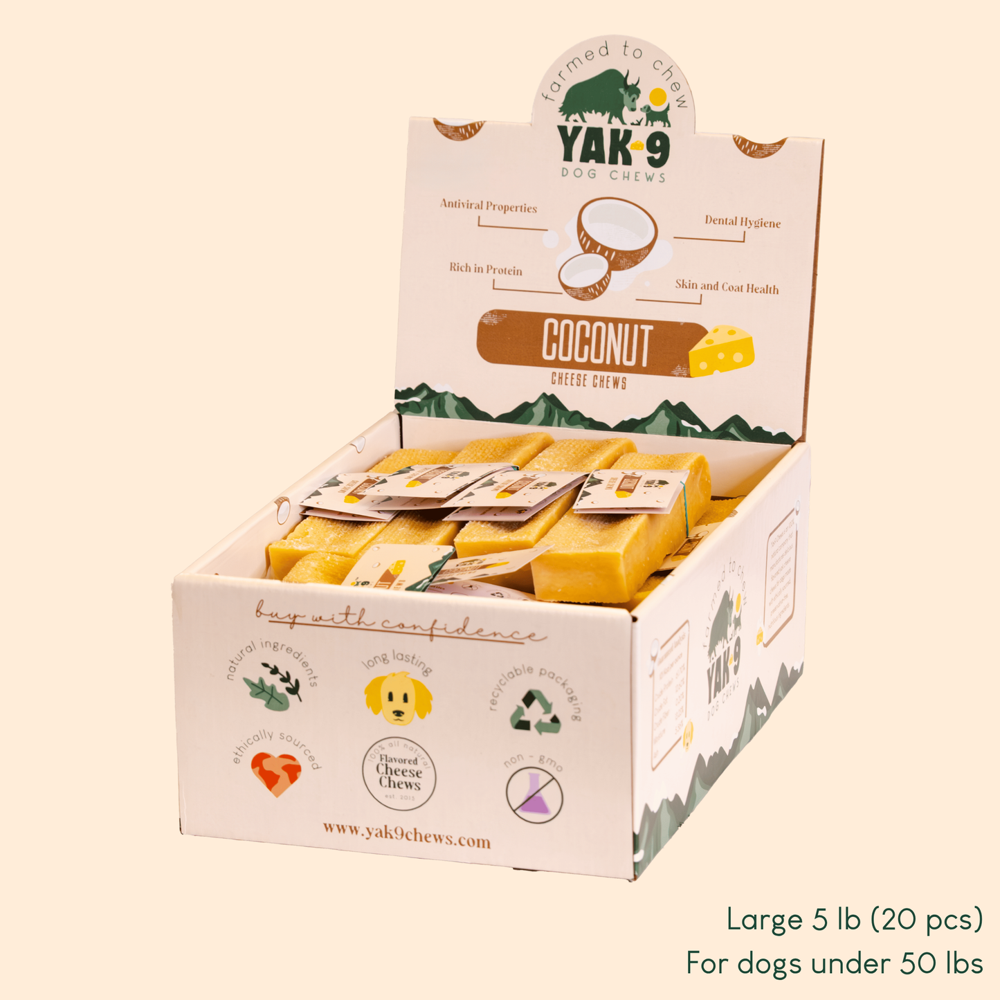 Coconut Yak Milk Chews for Dogs