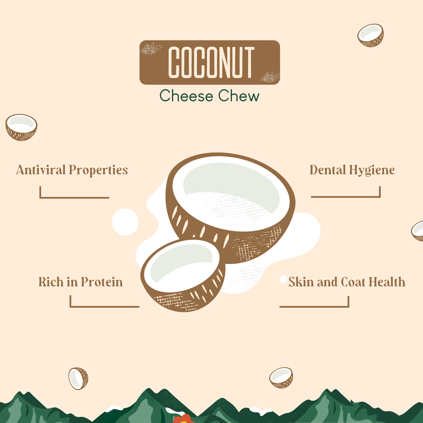 Coconut Yak Milk Chews for Dogs