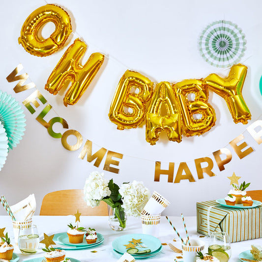 Oh Baby Balloon Banner