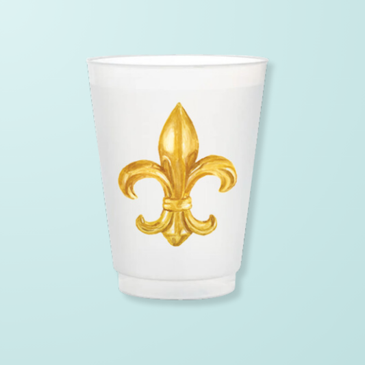 Fluer de Lis Frosted Cups