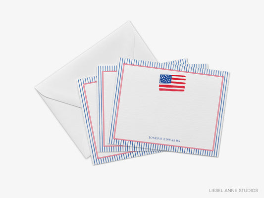 Patriotic American Flag Flat Notes