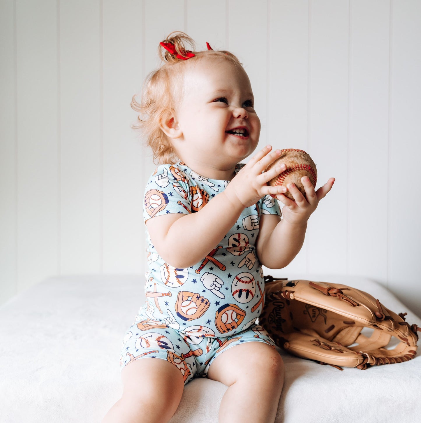 BASEBALL SMILEY DREAM SHORT SET