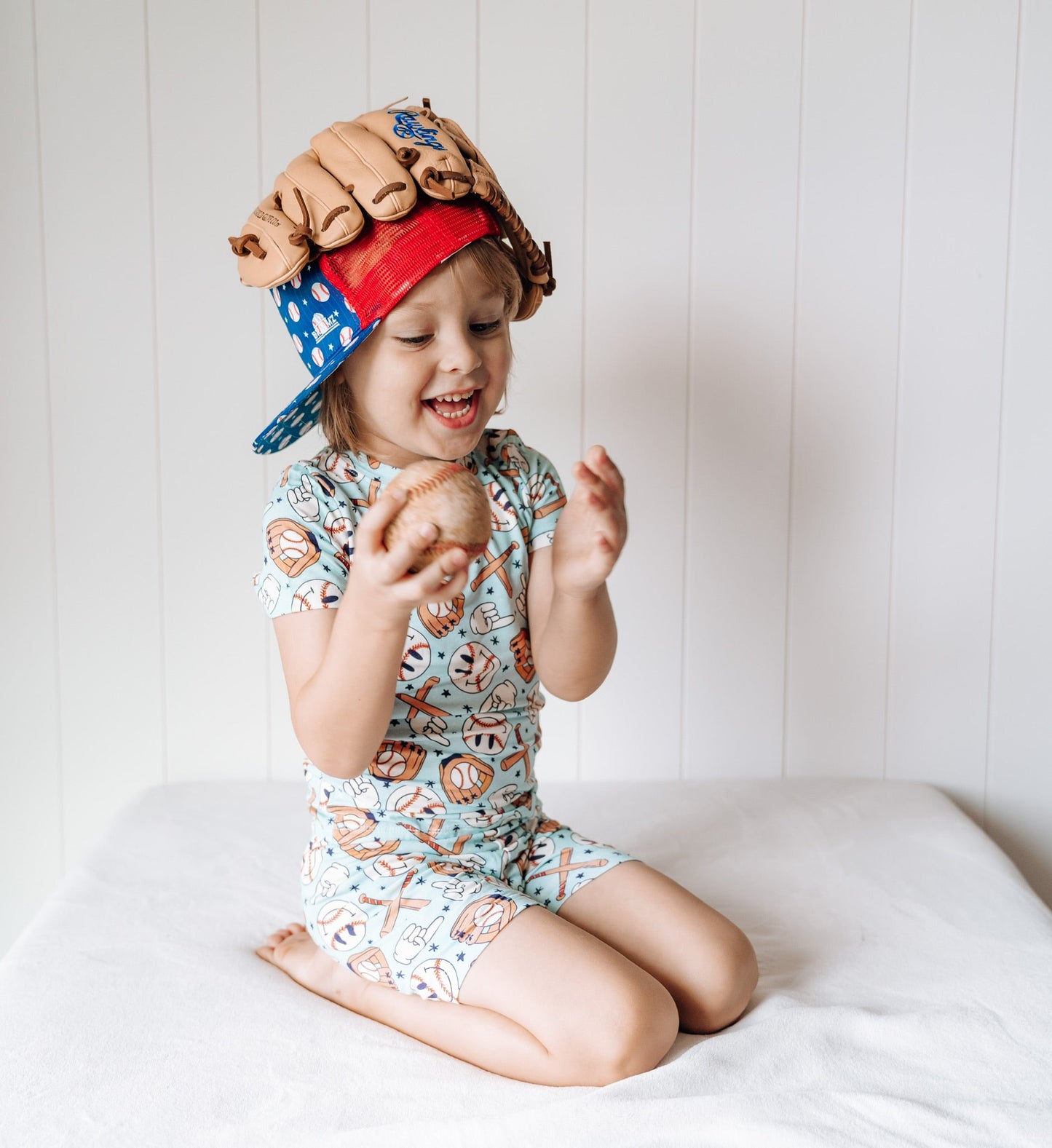 BASEBALL SMILEY DREAM SHORT SET